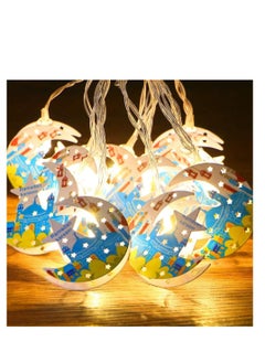 KASTWAVE Star Moon String Lights for Eid Ramadan Decorations, Mubarak Ramadan Moon Star Lantern Lamp,Curtain String Lights with 8 Lighting Modes for Home Outdoor, Bedroom, Wedding, Garden Decorations  - Image 4