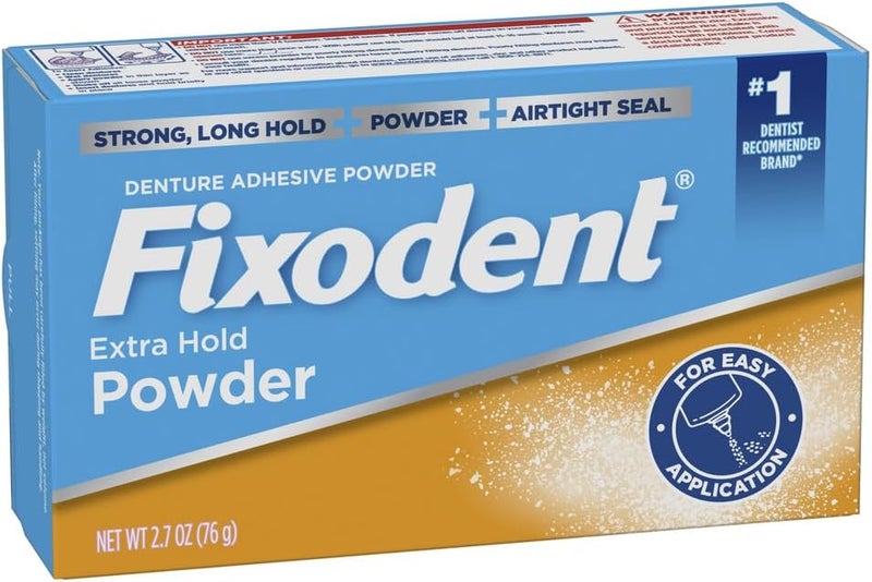 Fixodent Extra Hold Denture Adhesive Powder, 2.7 Ounce (Pack of 4) - Image 3