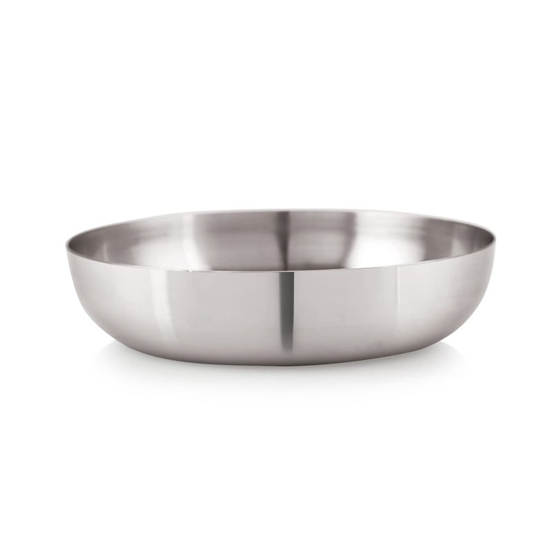 Neelam Stainless Steel 65 18 Gauge JK Small Halwa Plate 125 cm Set of 12 Snacks Plate Dessert Plates Multipurpose Plate for Kitchen Side Dish Quarter Plates Round Shape Silver - Image 2