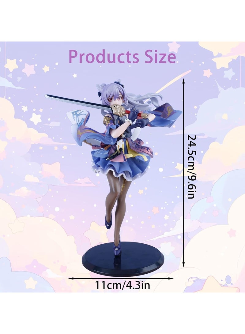 general Keqing 24 cm Sitting Posture Figure, Genshin Game Anime Character Figure, Desktop Decoration Statue - Image 2