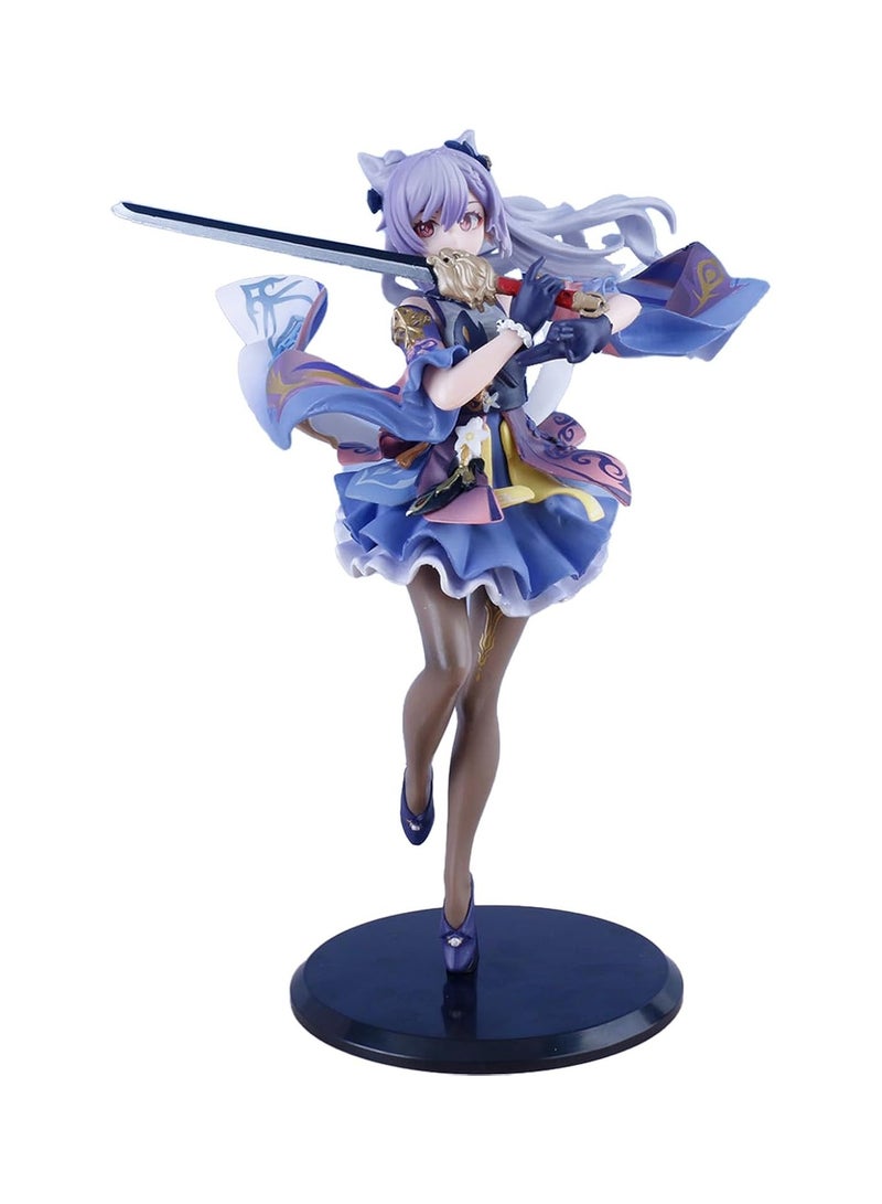 general Keqing 24 cm Sitting Posture Figure, Genshin Game Anime Character Figure, Desktop Decoration Statue - Image 1