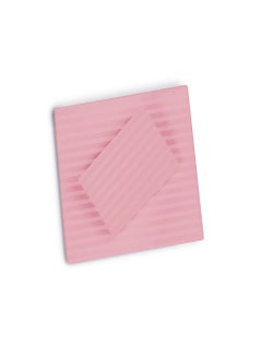 Raymond Raymond Home King Flat Sheet Bedsheet 300 Thread Count Luxirious Mercerised 100% Cotton Bedding Solid Pre Shrunk Sateen Stripe Finish Bed Linen with 2 Pillow Case - Light Pink (274 * 274 CM)  - Image 4