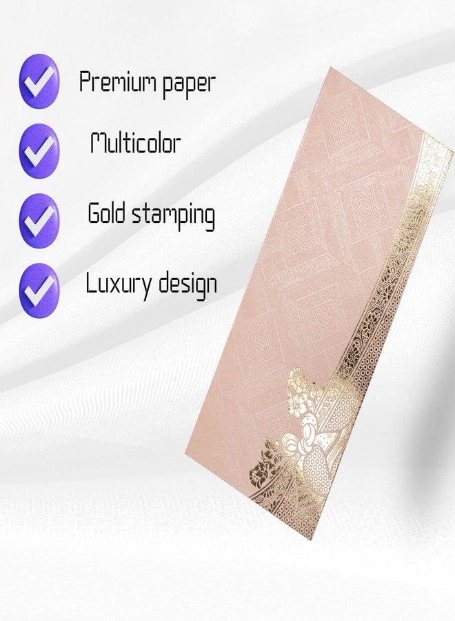 Fonsie cash shagun fancy design envelopes pack of 100 for gifting money on wedding gift, baby shower gift, shagun, family gatherings(red). - Image 2
