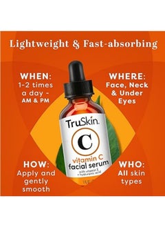 TruSkin TruSkin Vitamin C Serum for Face, Anti Aging Serum with Hyaluronic Acid, Vitamin E  - Image 2
