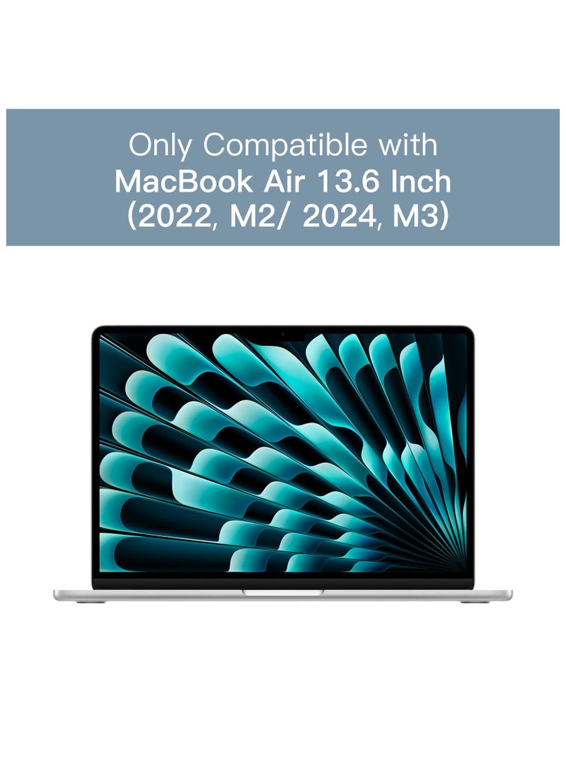 جي تيك واقي شاشة لجهاز MacBook Air مقاس 13.6 بوصة (2024/2022، M3/M2)، طبقة غير لامعة مضادة للوهج من PET، مضادة لبصمات الأصابع، عبوتان - Image 3