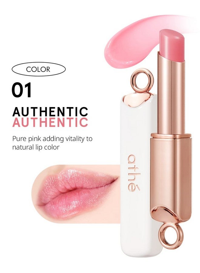 ATHÉ Authentic Lip Balm 01 Authentic (Tinted) Lightweight Wear & Plumping Lips Without Stickiness Moisturizing & Nourishing Plantbased Vegan Chapstick For Dry Petrolatum Free Crueltyfree - Image 4