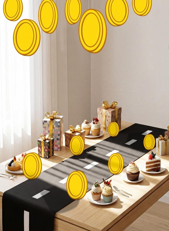 Breling 24 Pcs Super Brothers Party Decoration Include 10 ft Racetrack Mat 9.8 Inch Goldcoin Cartoon Video Game Birthday Party Favor for Game Baby Shower Favor Room Gaming - Image 2