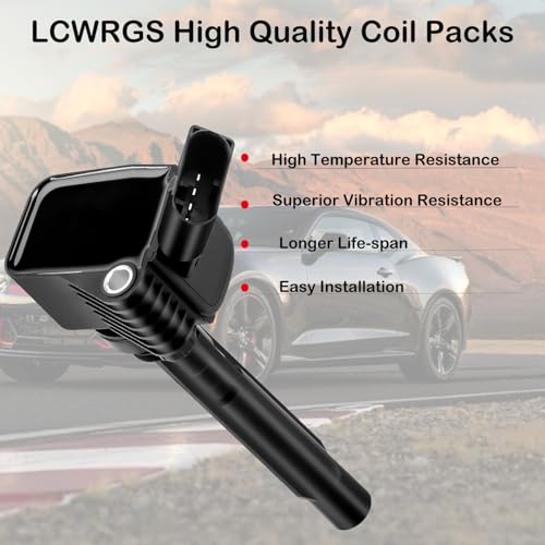 LCWRGS Set of 4 Ignition Coil Pack Fits for 2014 2015 2016 2017 2018 2019 Volkswagen VW Passat Beetle Jetta GTI Golf Audi A3 A4 1.8 2.0 Replaces UF765 GN10632 - Image 2