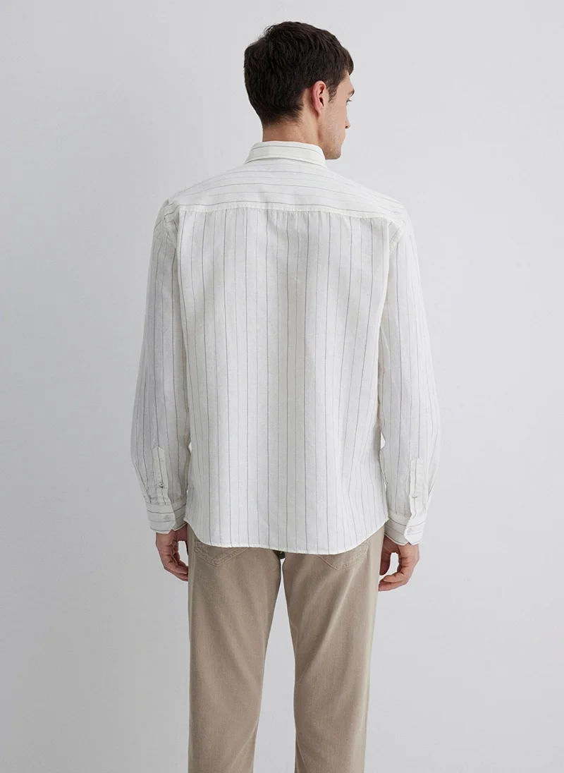 MAVI Striped White Shirt