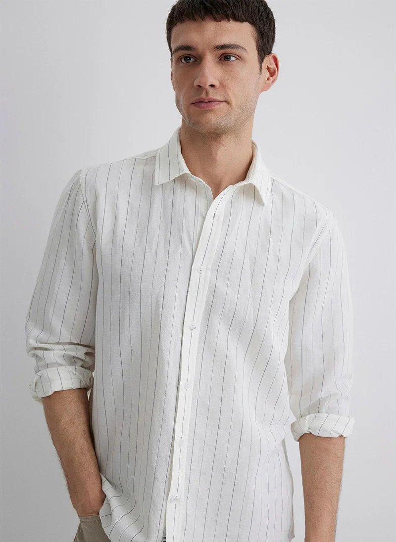 MAVI Striped White Shirt