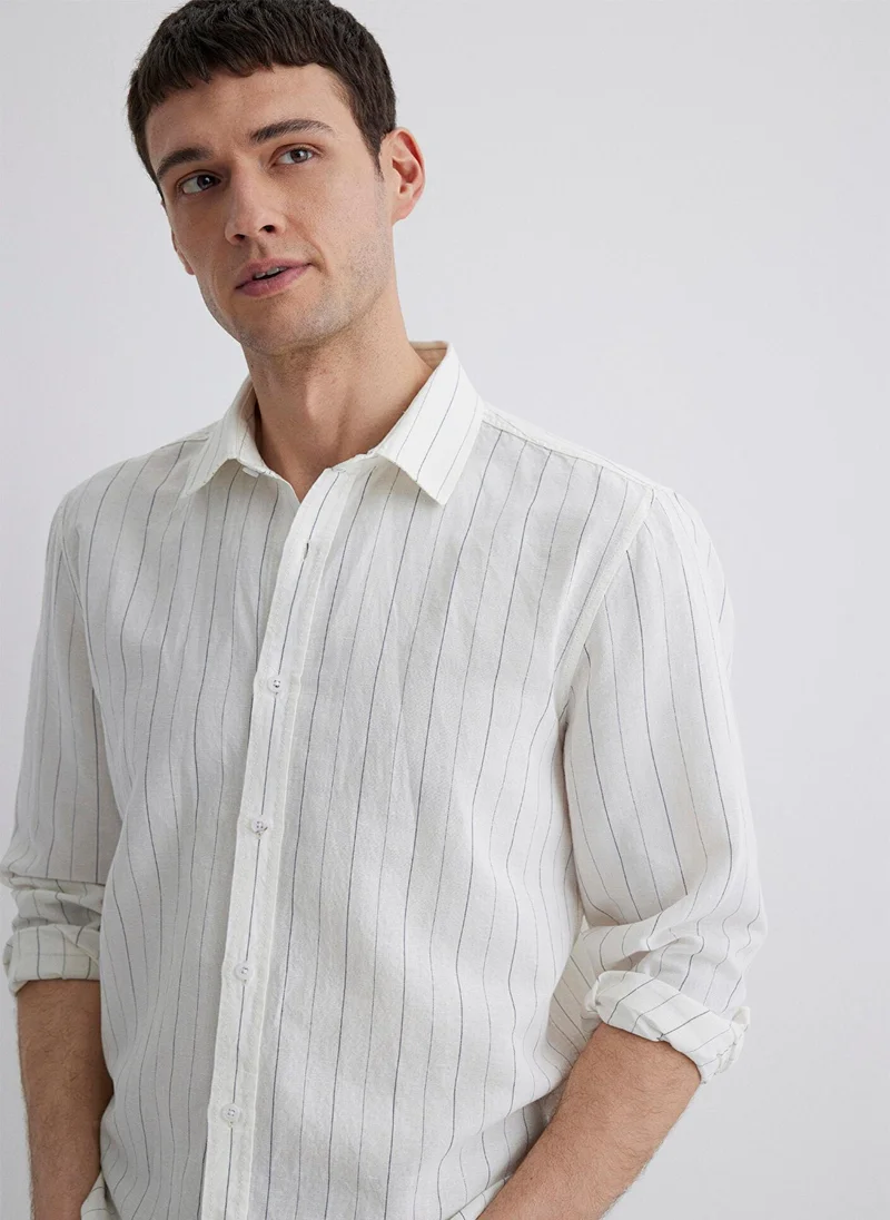 MAVI Striped White Shirt