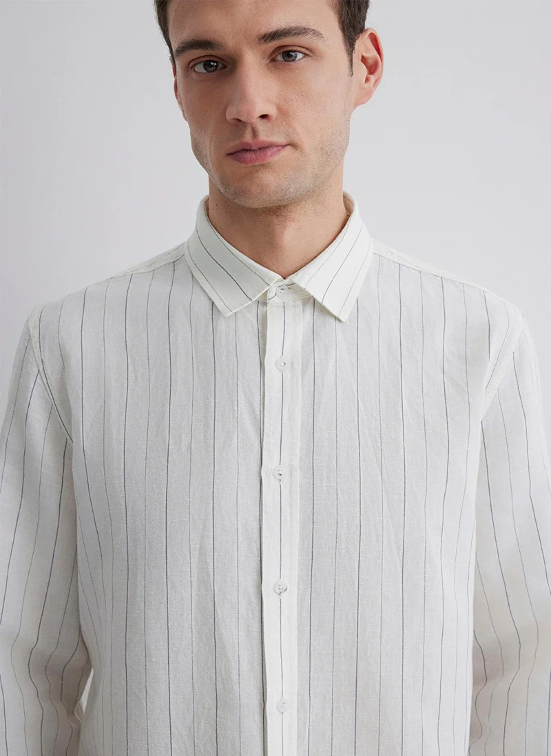 MAVI Striped White Shirt