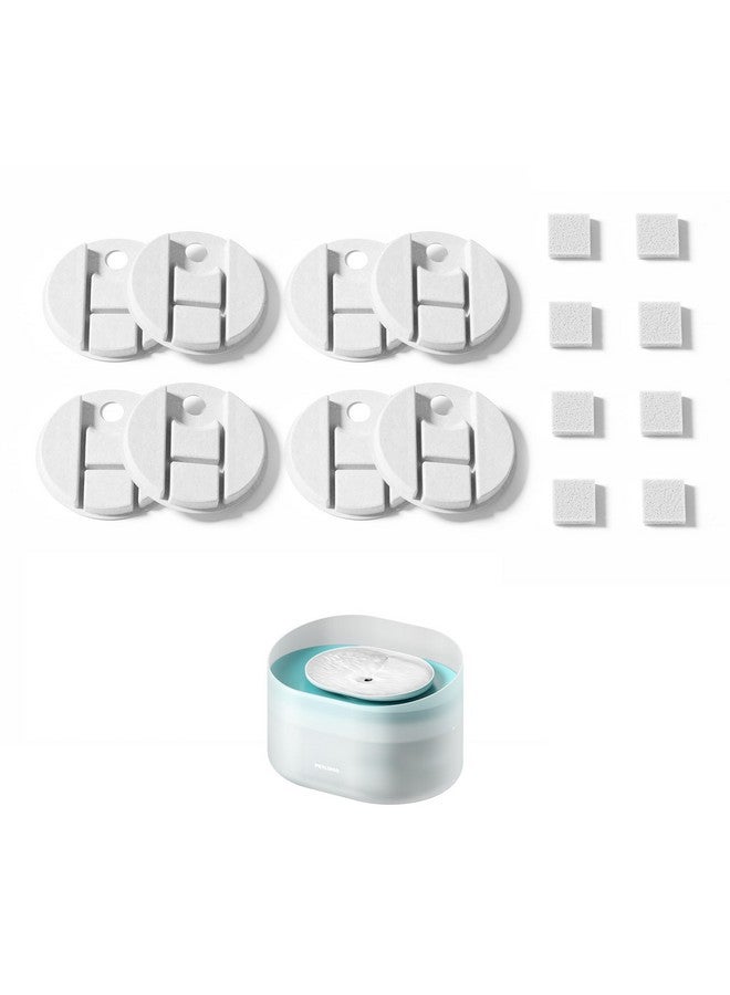 PETLIBRO PETLIBRO Replacement Filters for Capsule Dog Fountain PLWF008, 4 Month Set of Filters for Dog Water Dispensers, 8 Count Pack, White  - Image 1