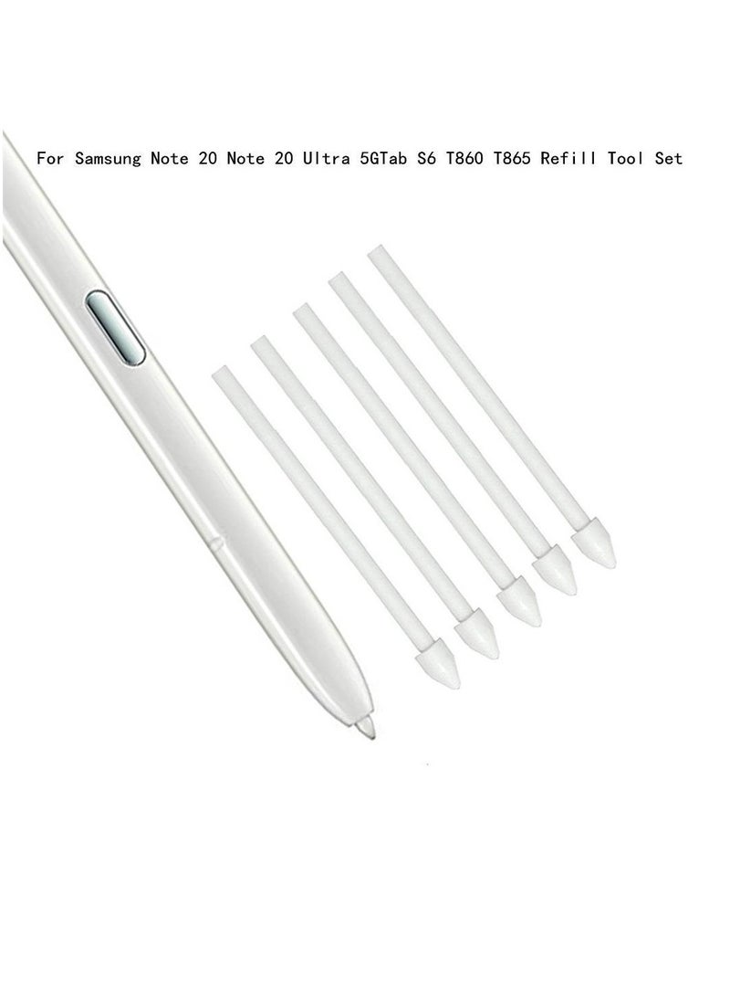 5 Pack Touch Stylus S Pen Replacement Tips For Samsung Galaxy Tab S6 Lite S6/S7/S7+/Note 10/Note 20 White  - Image 2