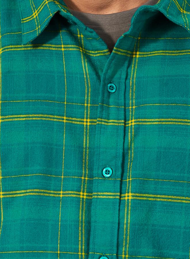 Styli Brushed Flannel Checkered Relaxed Fit Shirt  - Image 3