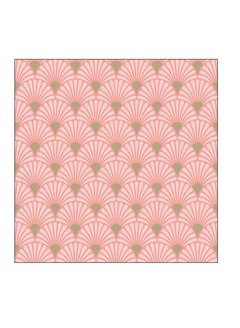 Ambiente Large Art Deco Rose / Gold Napkins