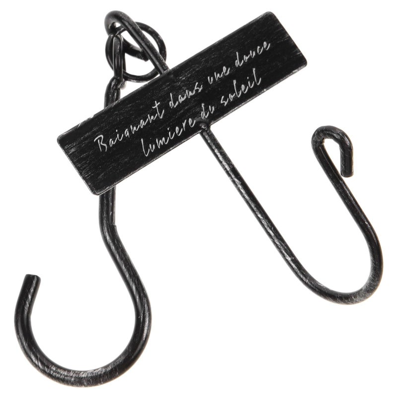 Vintage Iron S Hooks For Hanging Plants Double Headed Decorative Plant Hanger For Kitchen Balcony Outdoor Garden Use Black Rustic Style Hook 6 Inch - Image 2
