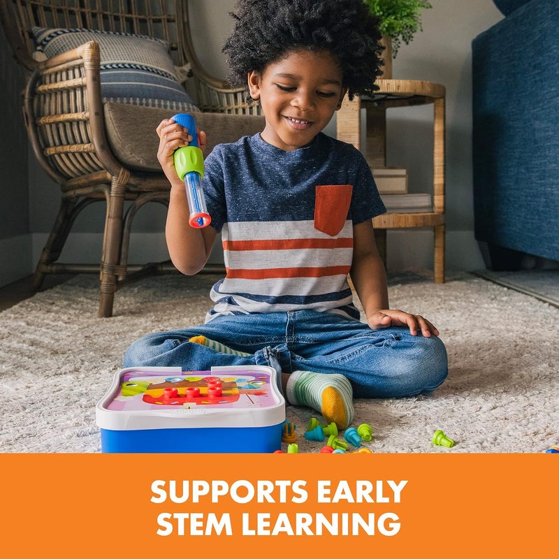 Educational Insights Design & Drill Riveting Workshop - 54 Pieces with Electric Toy Drill, STEM Toy for Ages 3+ - Image 4