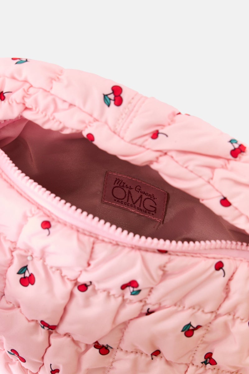 Miss Gwen's OMG Kids Girl Quilted Scrunchies Printed Crossbody Bag, Multicolor - Image 2