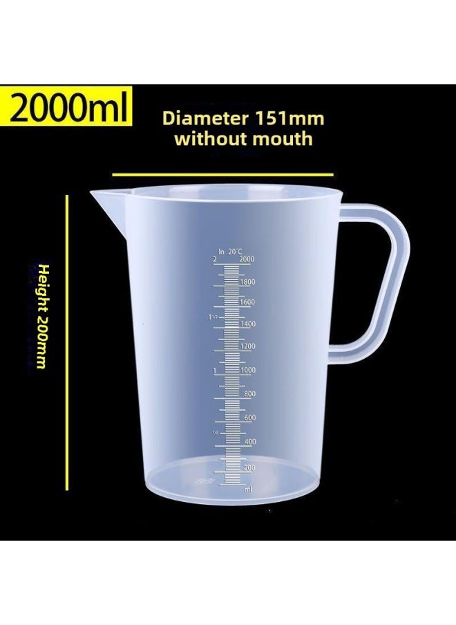 Plastic Measuring Cup With Lid Graduated Cylinder Milliliter Cup Small Size Measuring Cup Milk Tea Shop Utensils Large Capacity Cup-Specifications:500ml Straight Handle With Cap-Color:2