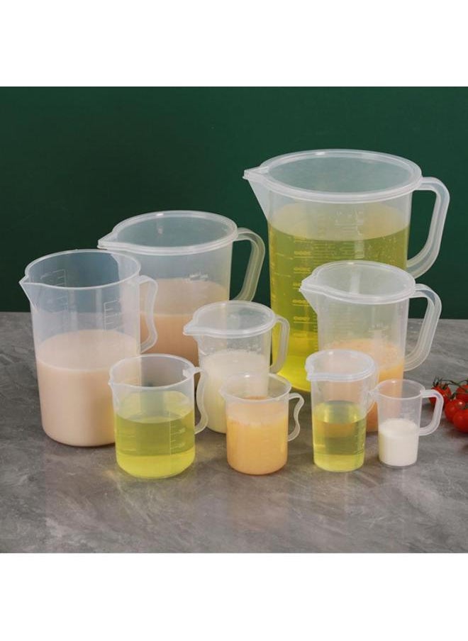 Plastic Measuring Cup With Lid Graduated Cylinder Milliliter Cup Small Size Measuring Cup Milk Tea Shop Utensils Large Capacity Cup-Specifications:500ml Straight Handle With Cap-Color:2