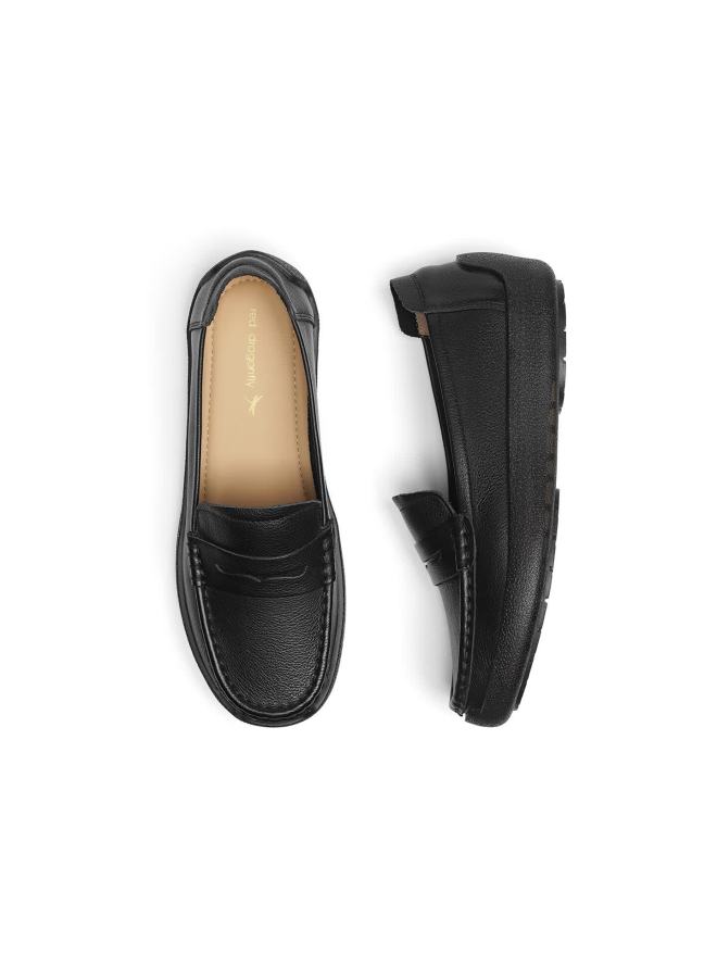 Red Dragonfly Women's Soft Sole Leather Slip-on Comfortable Mid-aged Shoes Wtb35457 Black Size 36 - Image 2