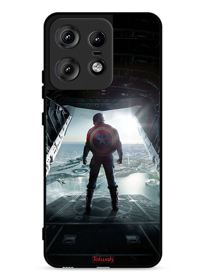 Tolwak Motorola Edge 50 Pro 5G Protective Case Cover Portrait Display Captain America - Image 1