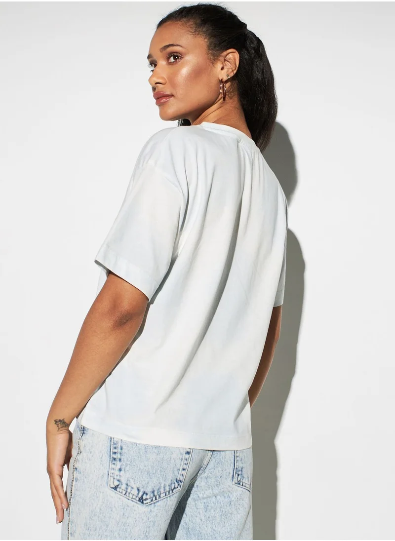 اس بي كاركترز Crew Neck Printed T-Shirt