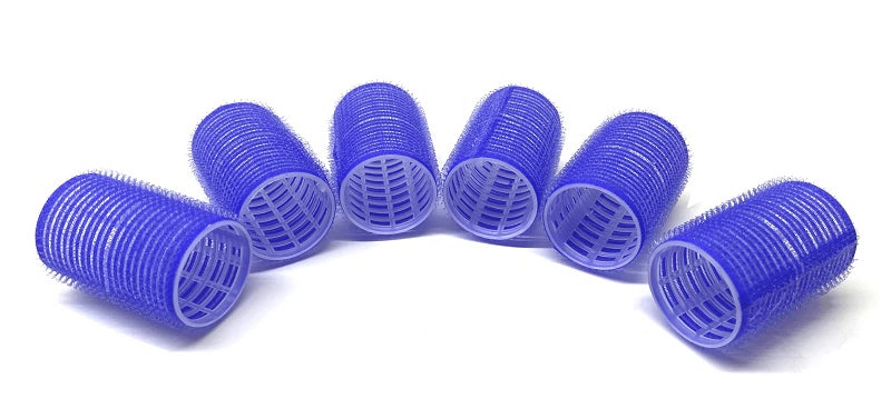 THE UM24 6 PC Professional SelfHolding Hair Roller Curlers Blue