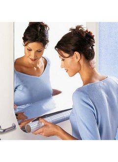 NIBEMINENT Plastic Mirror Tile Sticker Silver 39.37 x 19.68cm  - Image 1