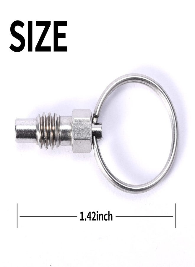 Young4us 2 Packs Spring Plunger with Pull Ring, 1/4"- 20 Thread Size, 0.31" Thread Length, Stainless Steel Non-Locking Type Stubby Hand-Retractable Spring Plunger Index Plunger - Image 2