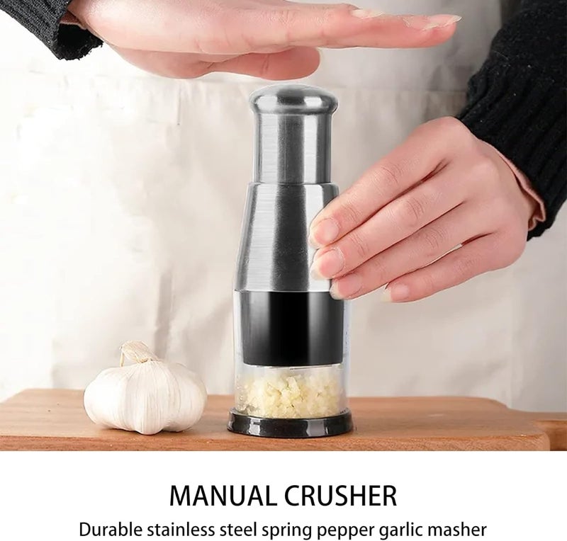 Suicune Multifunctional Onion Cutter for Garlic Cutting Vegetable Cutter Stainless Steel Manual Vegetable Chopper Onion Garlic Press - Image 2