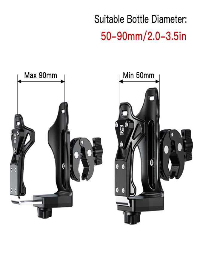 Kewig Bike Water Bottle Holder Rotatable Motorcycle Drink Holder Bicycle Water Bottle Mount Cage Fits Bike Stroller Motorcycle - Image 2