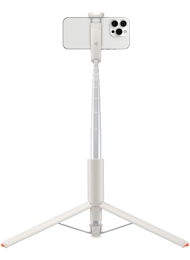 Spigen - Automatic Universal Selfie Stick Tripod 57" [Auto-Open] Phone Stand with Rechargeable Remote 360° Vertical & Horizontal Rotatable Stable Travel for iPhone Android and More - Dune Beige - Image 1