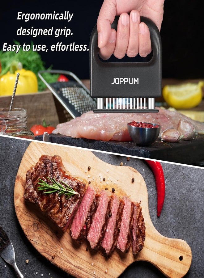 Jopplim Meat Tenderizer, With 48 Stainless Steel Ultra Sharp Needle Blades, Meat Poultry Tenderizer, for Tenderizing Beef, Pork, Turkey, Fish, Cooking Tool Best for Tenderizing, Marinade, BBQ - Image 5