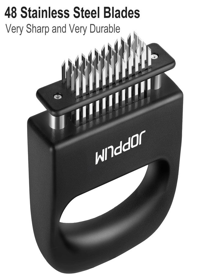 Jopplim Meat Tenderizer, With 48 Stainless Steel Ultra Sharp Needle Blades, Meat Poultry Tenderizer, for Tenderizing Beef, Pork, Turkey, Fish, Cooking Tool Best for Tenderizing, Marinade, BBQ - Image 3