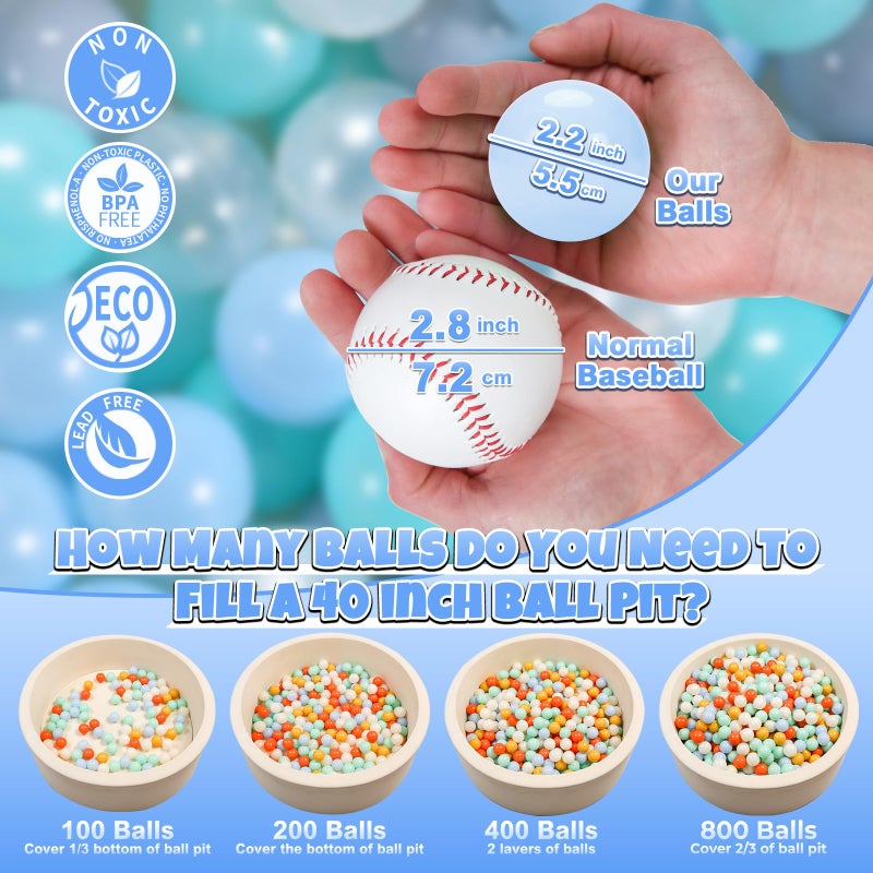GOGOSO Playpen Balls for GirlsToddlers for Playhouse Baby Pool Play Ball Fun Centers for Babies Kids Toddlers 13 Phthalate Free BPA Free 100pcs - Image 3