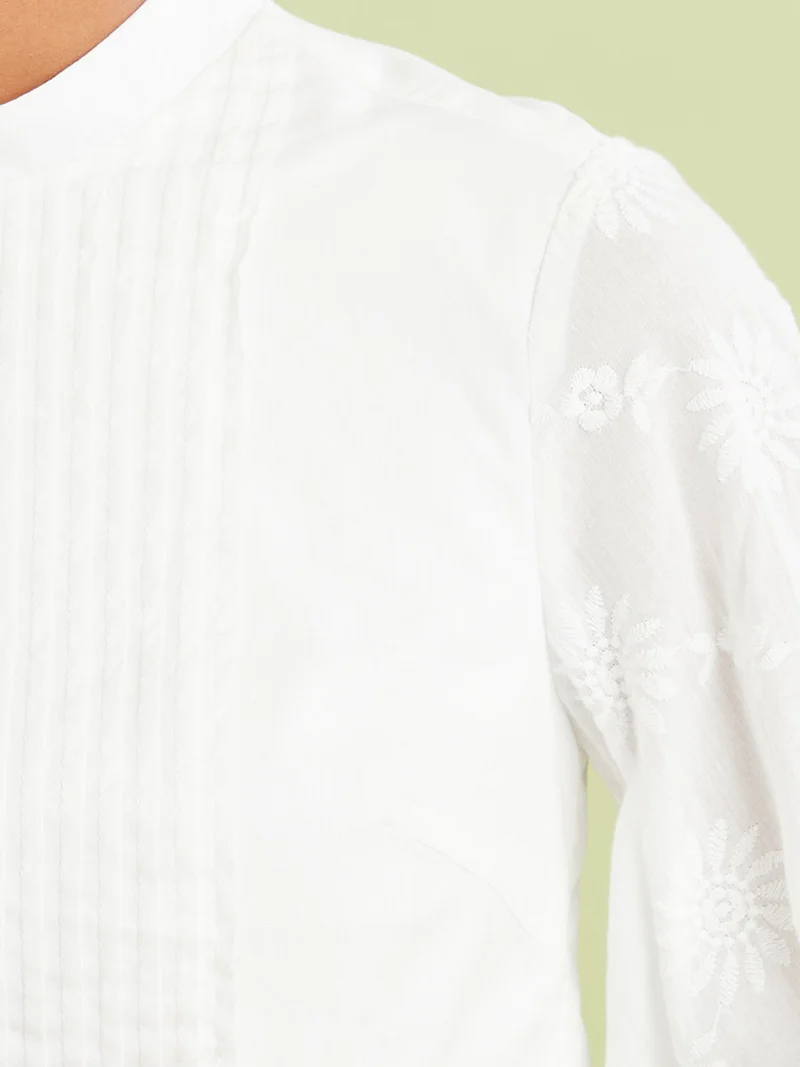 Styli Premium Pintuck Detail Blouse