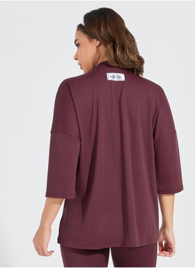 Styli - Gymspire Edition - Label & Logo Extreme Drop Shoulder Top - Image 1
