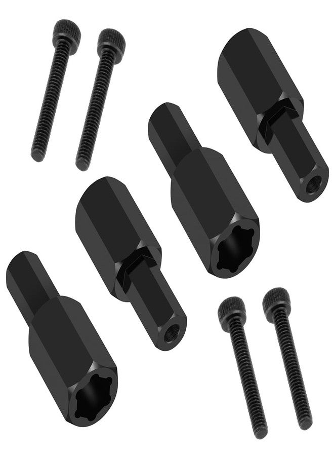 MOHERO 4Pcs 5mm (+12.5mm) Extended Wheel Hub Hex Adapters Extenders Wheel Widener for WPL C34 C24 D12 1/12 RC Trucks Upgrade Parts - Image 1