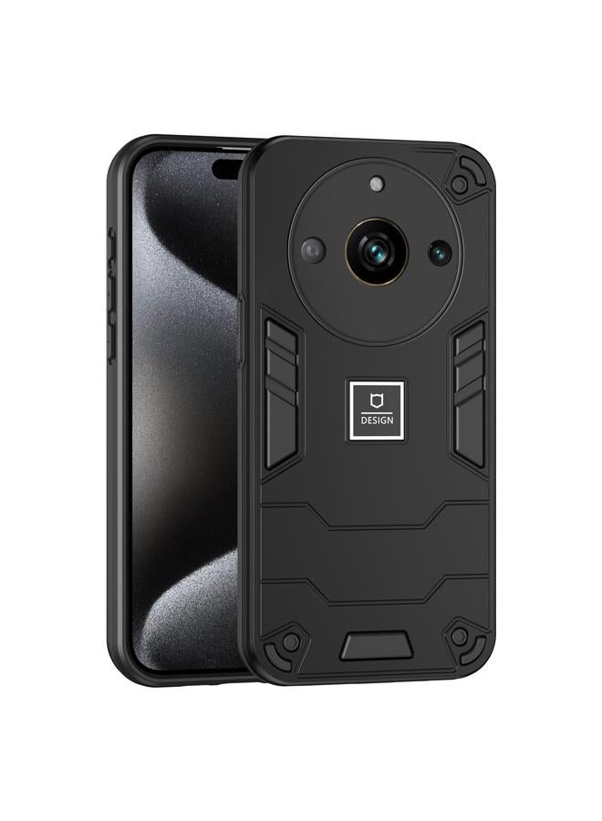 For Realme Narzo 60 Pro 2 in 1 Shockproof Phone Case(Black)