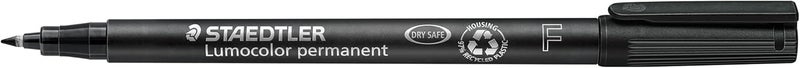 STAEDTLER Lumocolor F Permanent Marker - Fine Tip, Black - Image 3