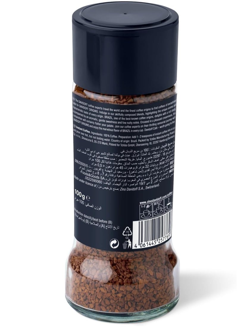 Davidoff Cafe - Davidoff Origins Brazil Flavour Instant Coffee Powder 100g - Image 1