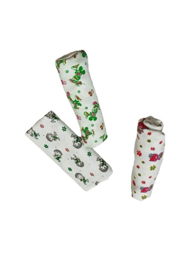 Cotton Colors Cartoon Printed Soft Cotton Bath Towels, Soft Multi Colored Towels,Long Bath Towels Size - 60X30 (Set of 3)_YA115 - Image 1