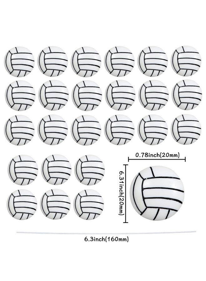 Ephlyn 20 قطعة من زينة كعك الفوليبول من الراتنج، زينة رياضية، أعواد كعك بتصميم فوليبول، زينة حفلات الأطفال ومناسبات الاستحمام للأطفال، زينة كعك عيد الميلاد - Image 2