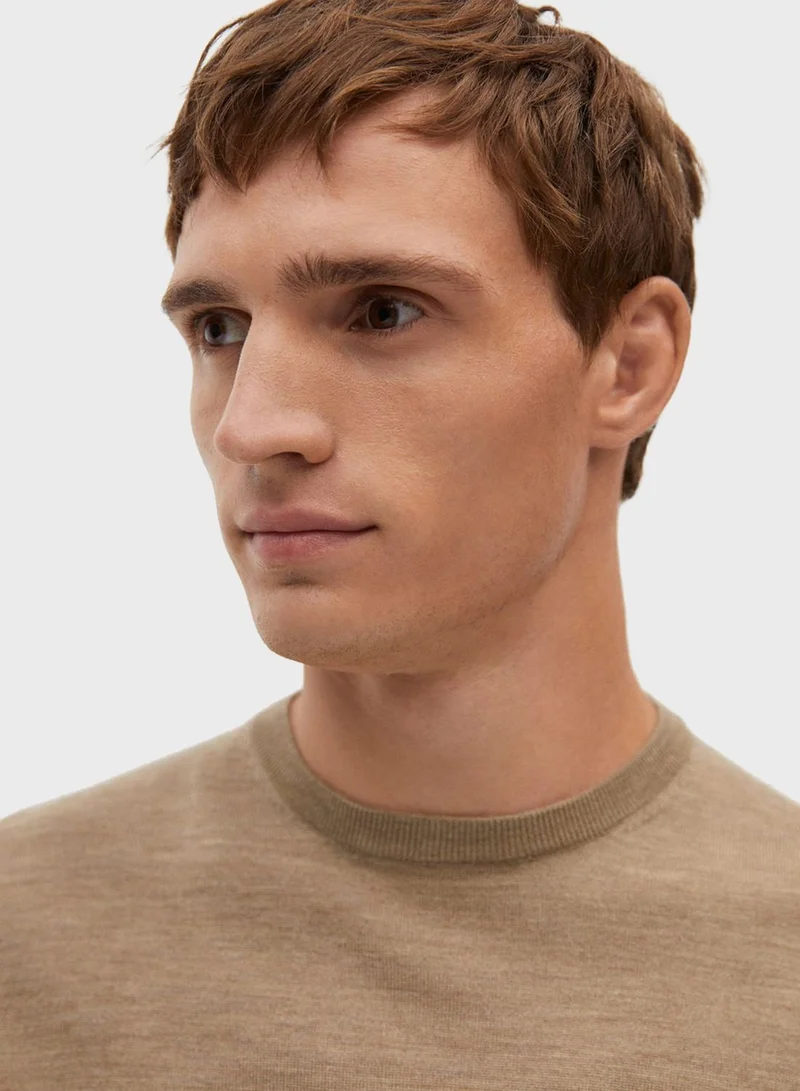 Mango Man Essential Crew Neck Sweater