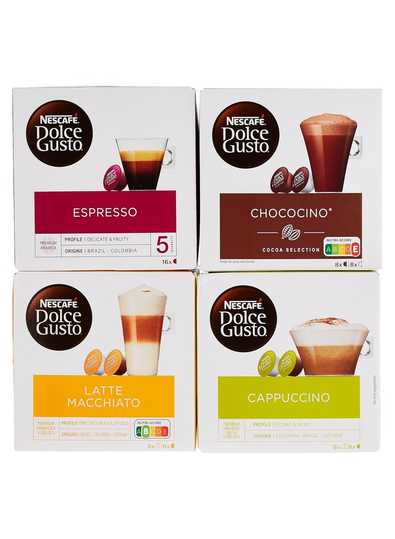 NESCAFÉ DOLCE GUSTO 4 Flavour Variety Capsules - 64