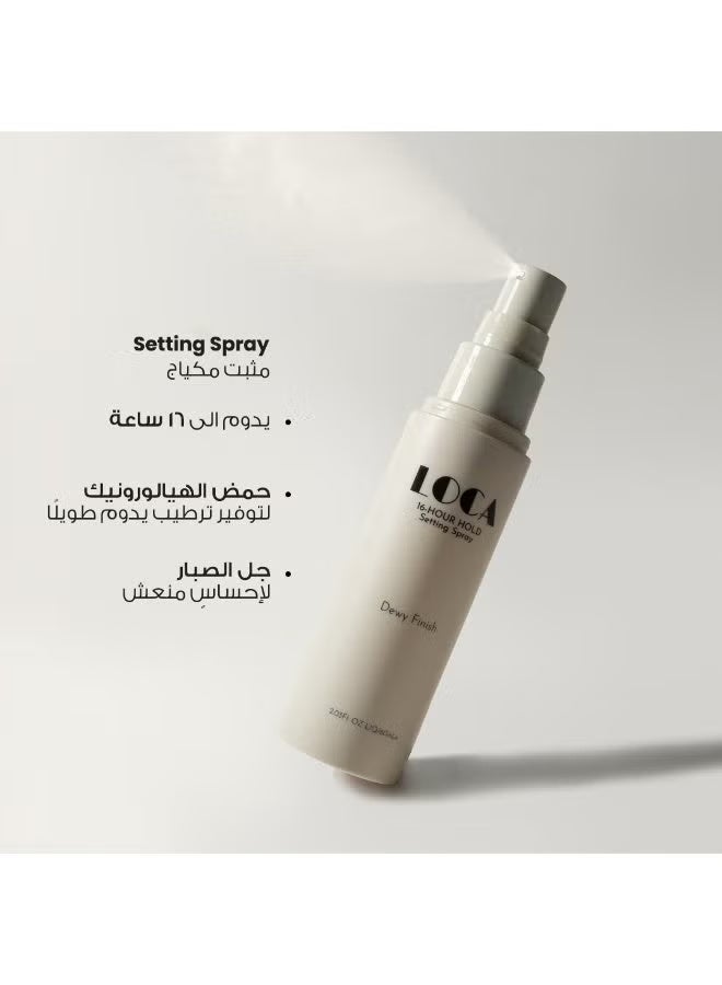 Loka Dewy Setting Spray – Makeup Setting Spray with Dewy Finish, Up to 16-Hour Wear – 60 ml - Image 2