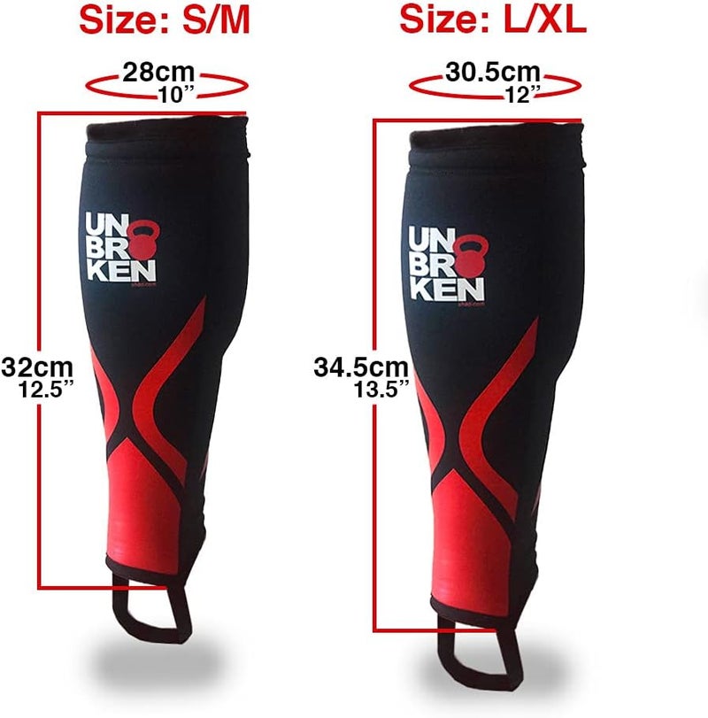 UNBROKENSHOP Cross Fitness Shin Guard Calf Compression Sleeve 7mm, Weightlifting, Deadlift, Rope Climb, Box Jumps for Men and Women Single - Image 2