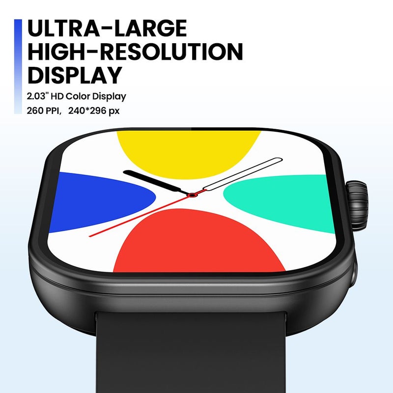Zeblaze Btalk Plus Smart Watch for Phone with Bluetooth Support, Silver - Image 3